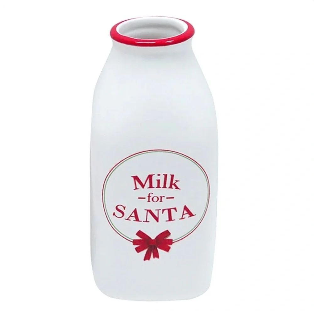 NWT Classic Christmas Milk & Cookies for Santa Set plate milk jug